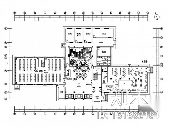 [浙江]江南园林特色仿古图书馆装修CAD设计图（含实景）施工图下载【ID:161682181】