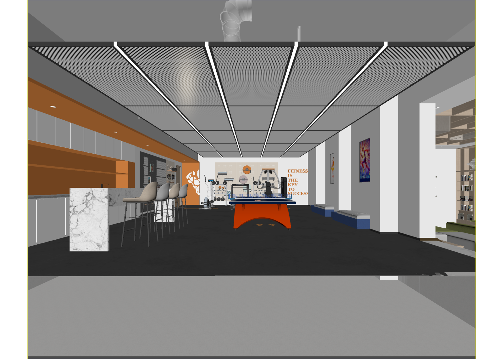 现代健身房3D模型下载【ID:1214676425】
