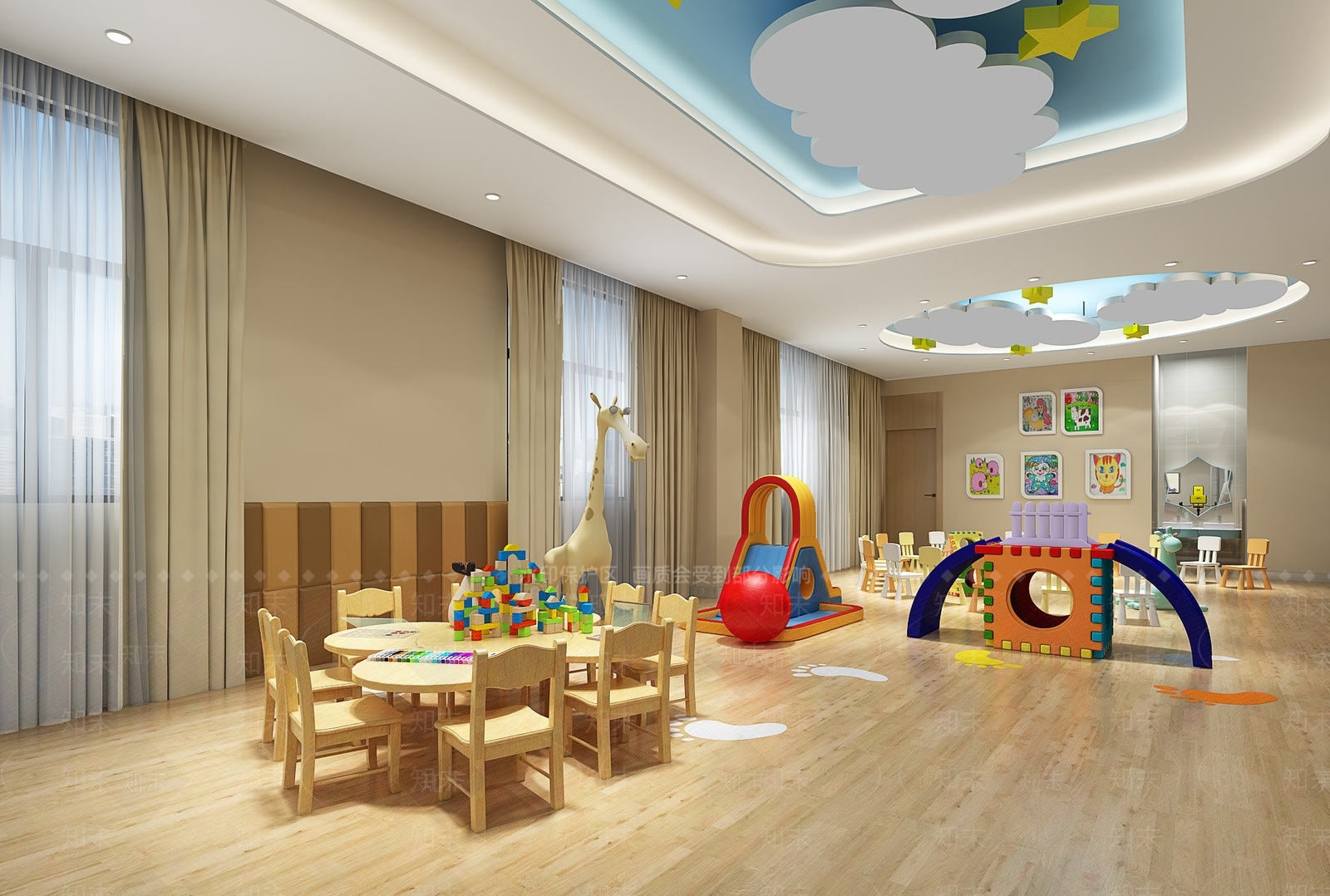 现代儿童娱乐圈3D模型下载【ID:134946651】