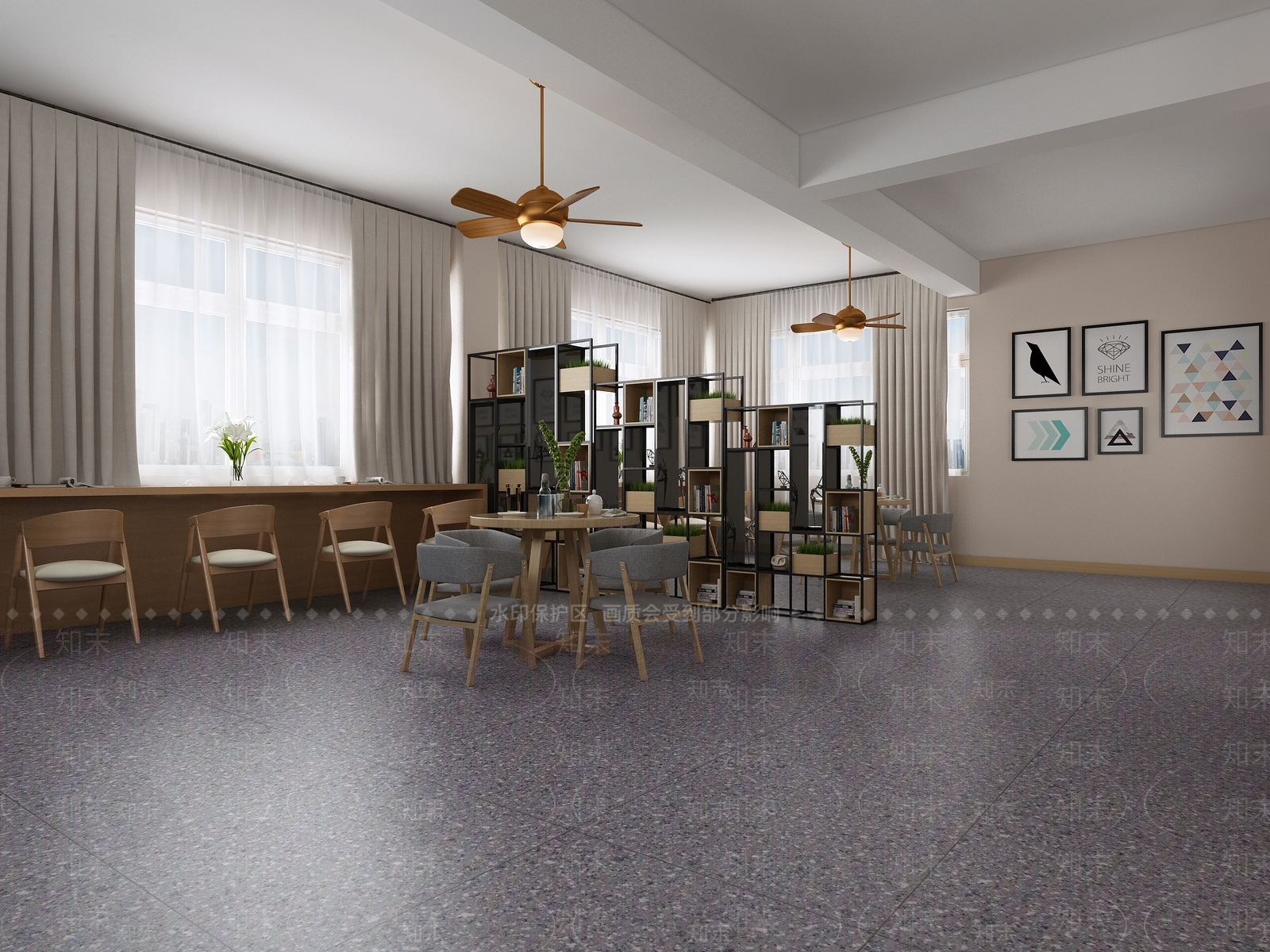 现代图书馆3D模型下载【ID:834318215】