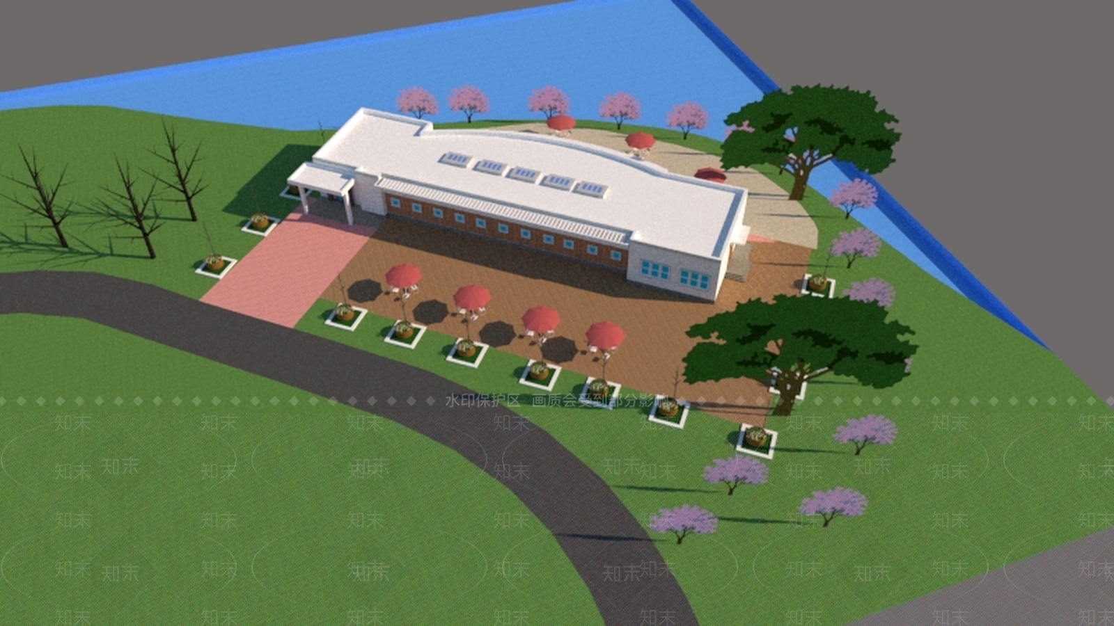 现代景观小茶室SU模型下载【ID:332894776】