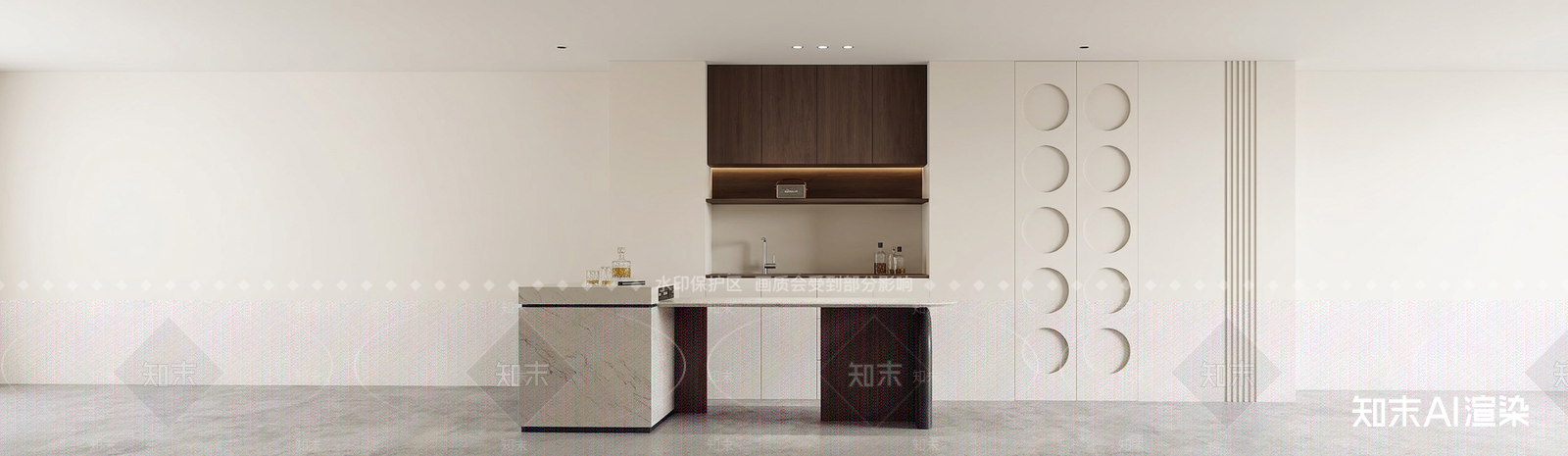 大理石吧台开放式厨房3D模型下载【ID:1227245916】