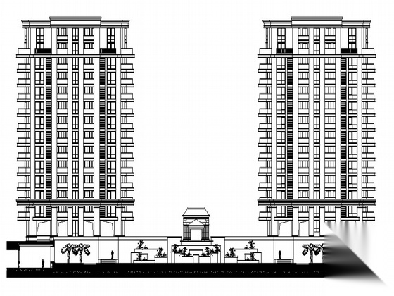 [浙江]某高档公寓小区住宅楼群（8栋及一期地下室）建筑...cad施工图下载【ID:166195180】