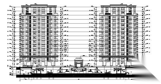 [浙江]某高档公寓小区住宅楼群（8栋及一期地下室）建筑...cad施工图下载【ID:166195180】