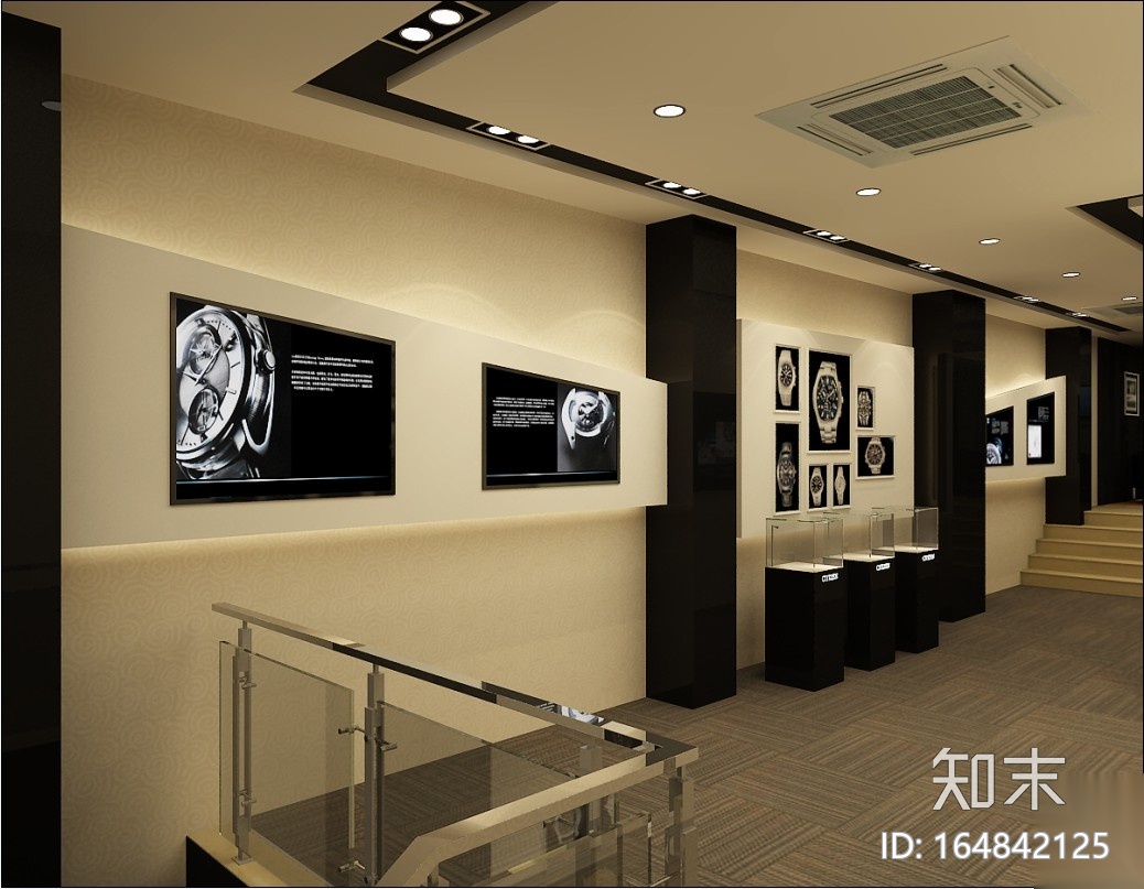 [广州]北京路251号店铺装修施工图+效果图cad施工图下载【ID:164842125】