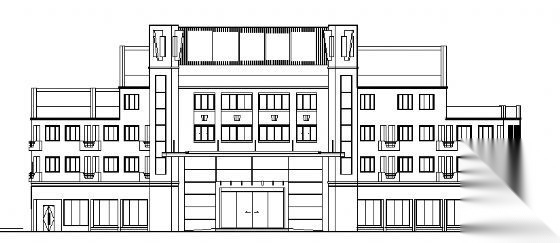 某四层酒店建筑施工图cad施工图下载【ID:151531156】