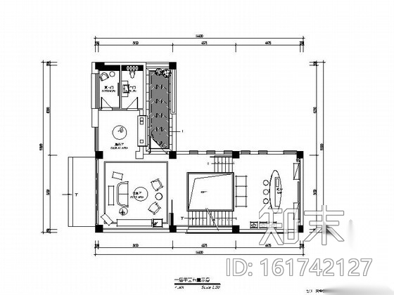 [青岛]LOFT办公室装修施工图（含效果）施工图下载【ID:161742127】