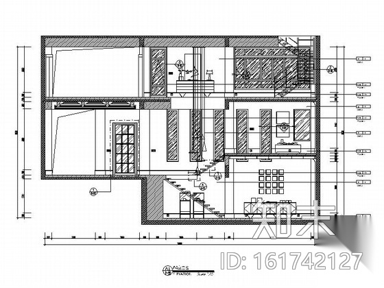 [青岛]LOFT办公室装修施工图（含效果）cad施工图下载【ID:161742127】