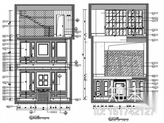 [青岛]LOFT办公室装修施工图（含效果）cad施工图下载【ID:161742127】