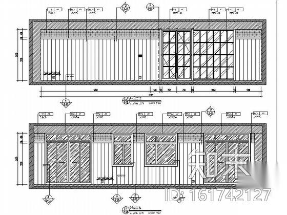 [青岛]LOFT办公室装修施工图（含效果）cad施工图下载【ID:161742127】