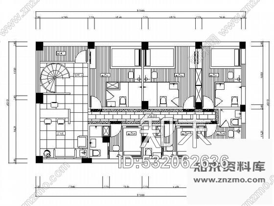 施工图宁波小宾馆设计装修图cad施工图下载【ID:532062636】