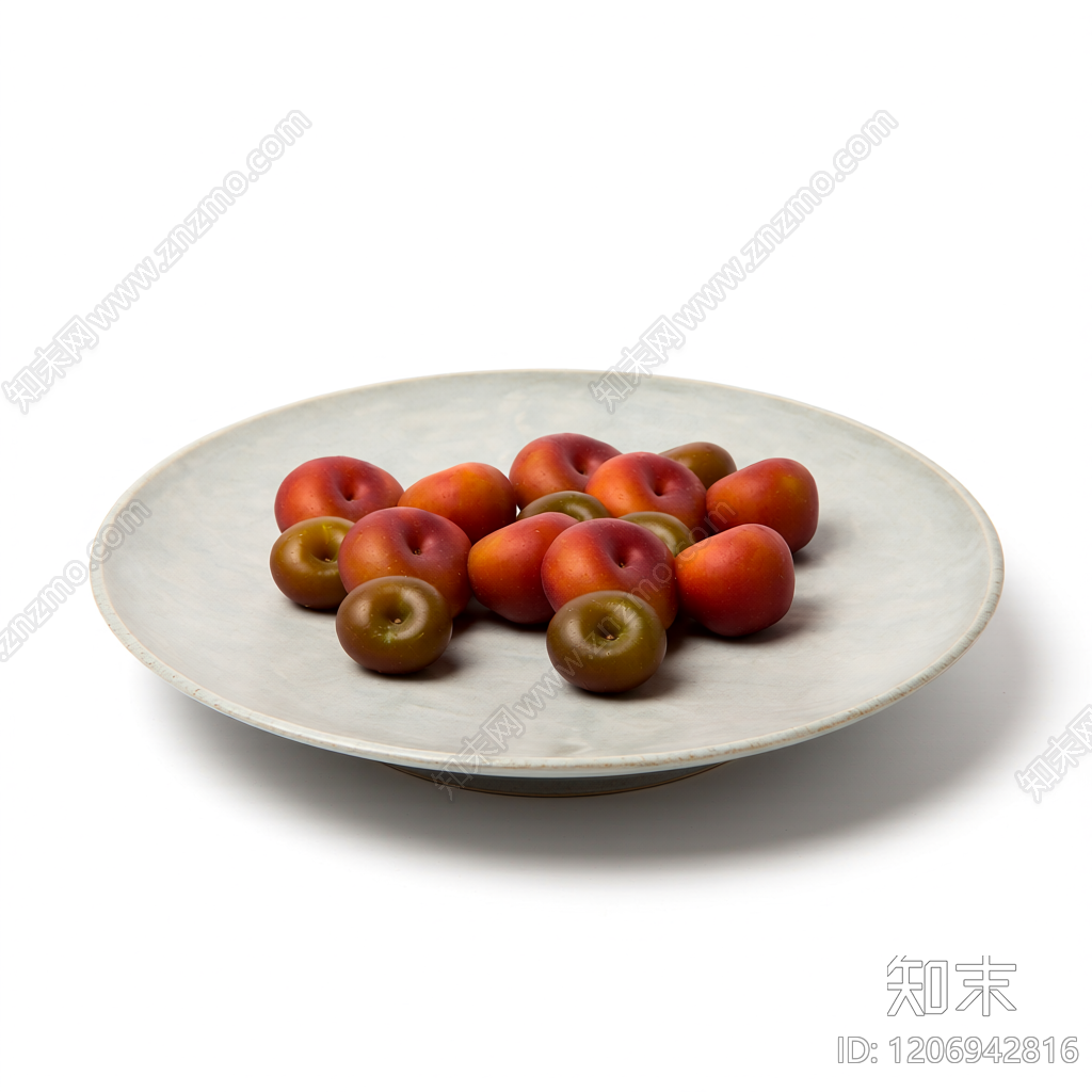 果盘带水果装饰3D模型下载【ID:1206942816】