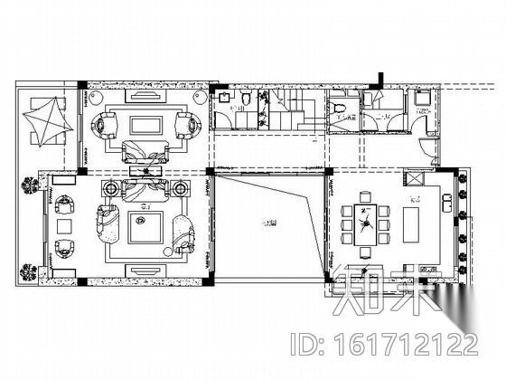 [深圳]三层现代风格别墅室内设计装修CAD图纸施工图下载【ID:161712122】