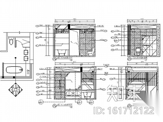 [深圳]三层现代风格别墅室内设计装修CAD图纸施工图下载【ID:161712122】