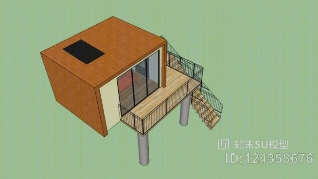 contempory树屋SU模型下载【ID:124358676】