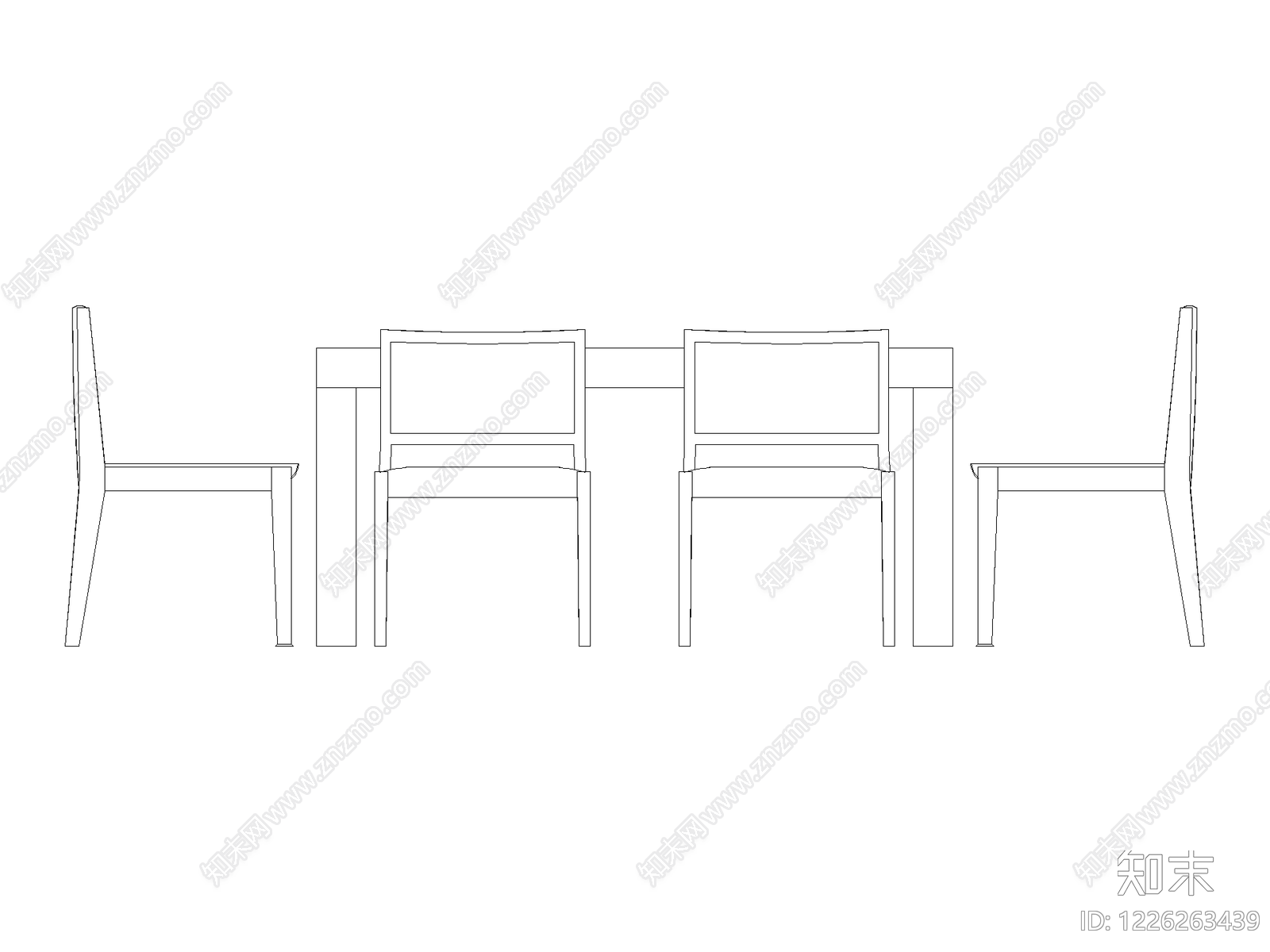 桌椅CAD图纸