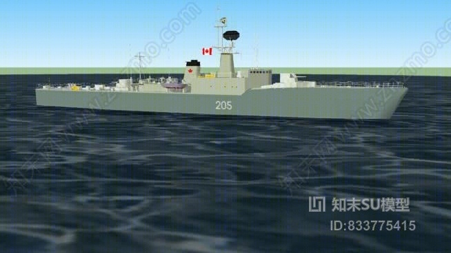 圣罗兰级驱逐舰护送舰（DDE）SU模型下载【ID:833775415】