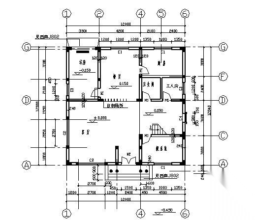 某三层别墅建筑结构建筑施工图施工图下载【ID:149923153】