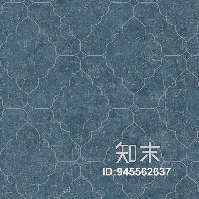 欧式蓝色壁纸壁布贴图下载【ID:945562637】