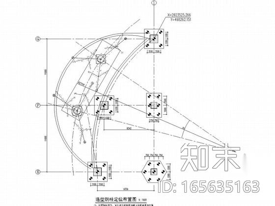 天空树造型钢柱施工图（含3d3s计算书）cad施工图下载【ID:165635163】