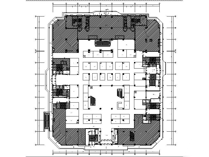 [山东]现代气派高端大型商场室内设计施工图cad施工图下载【ID:160704185】