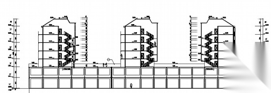 [江西省龙南县]某七层商住楼建筑施工图cad施工图下载【ID:167489114】