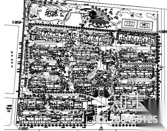 正峰苑小区绿化施工图cad施工图下载【ID:168460125】