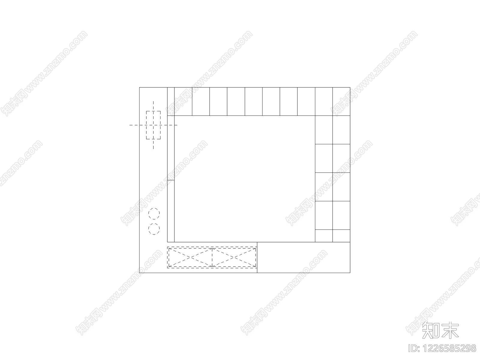 桌子cad施工图下载【ID:1226585298】