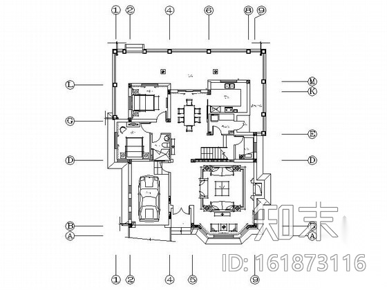 [武汉]临湖独栋双层别墅室内装修施工图cad施工图下载【ID:161873116】