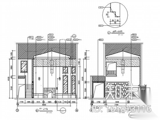 [武汉]临湖独栋双层别墅室内装修施工图cad施工图下载【ID:161873116】