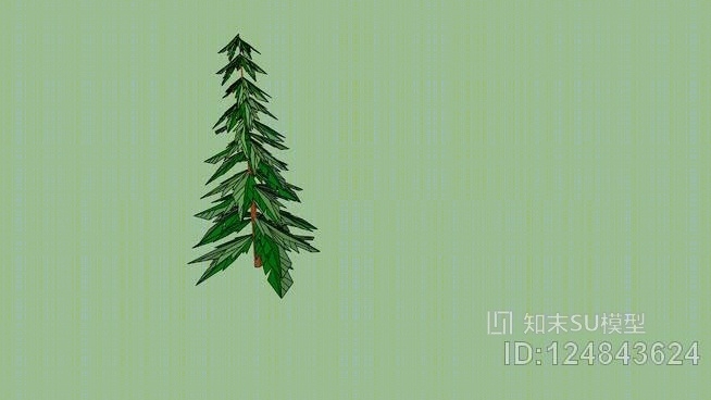 树木三维常绿SU模型下载【ID:124843624】