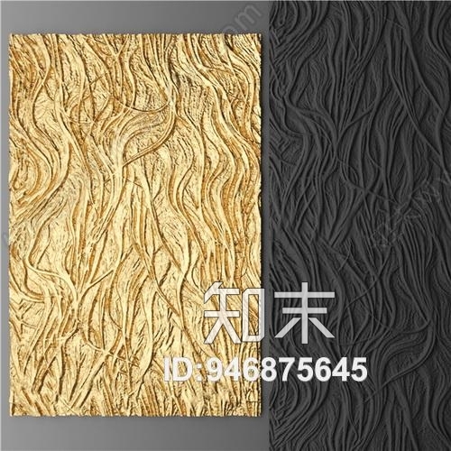 现代金箔浮雕装饰画壁画挂画贴图下载【ID:946875645】