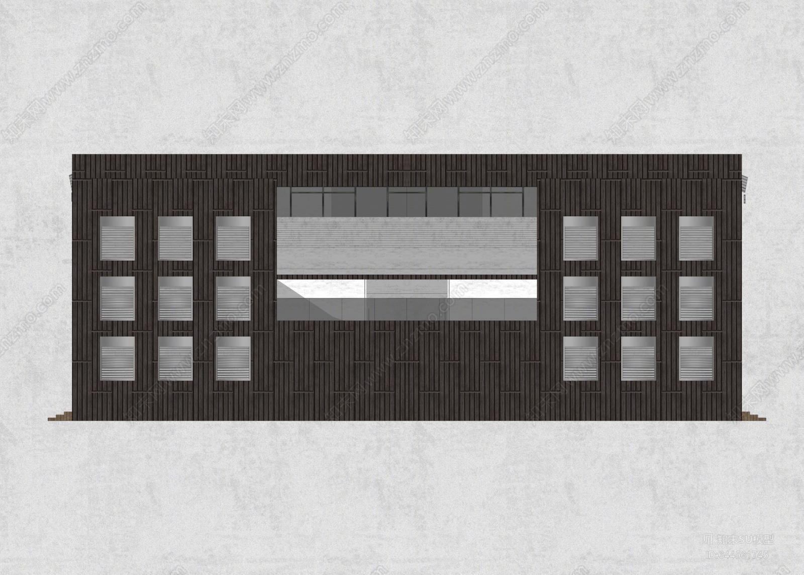现代绿色建筑SU模型下载【ID:644561745】