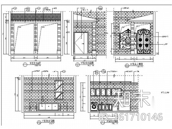 [四川]新中式风格三层别墅室内装修施工图（含高清实景图...cad施工图下载【ID:161710146】