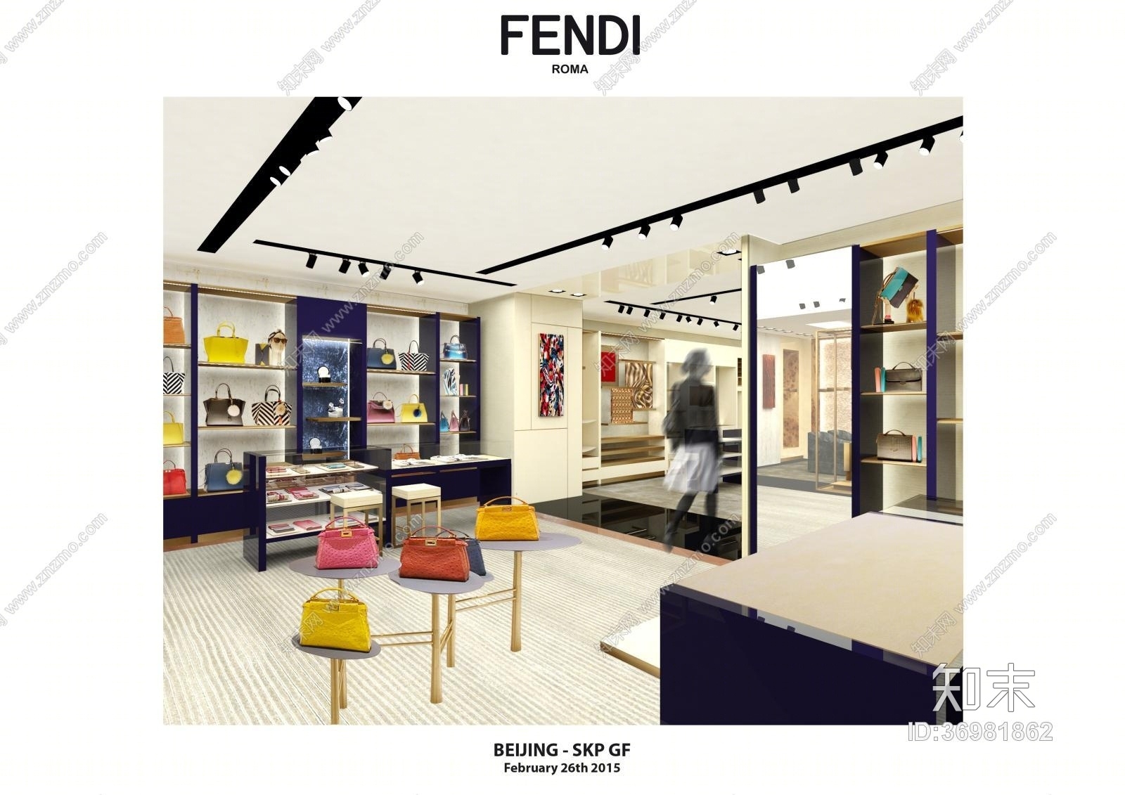 意大利奢侈品牌芬迪FENDIcad施工图下载【ID:36981862】