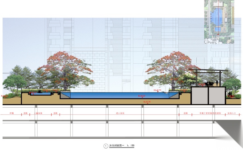 [广东]岭南现代自然山水居住区景观设计方案施工图下载【ID:161067151】