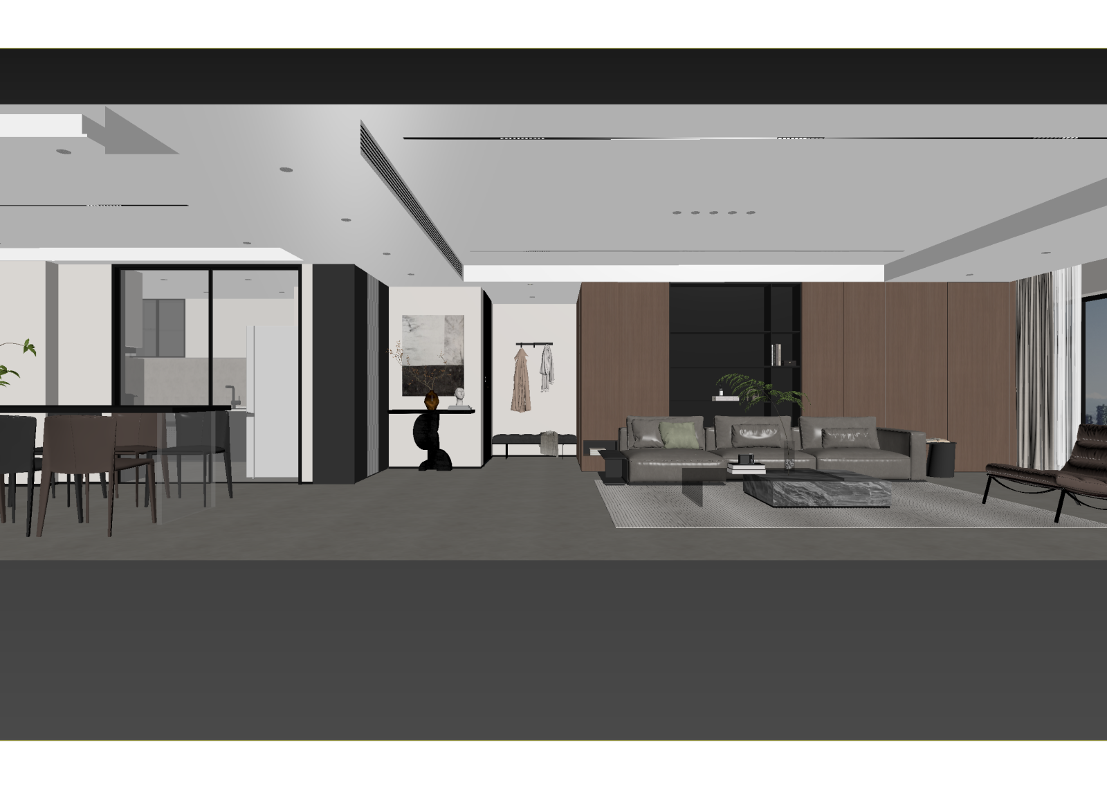 现代客餐厅3D模型下载【ID:1215055972】