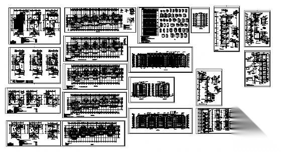 某六层住宅建筑施工图cad施工图下载【ID:149866172】