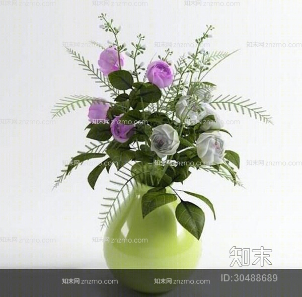 绿色盆栽3D模型下载【ID:30488689】