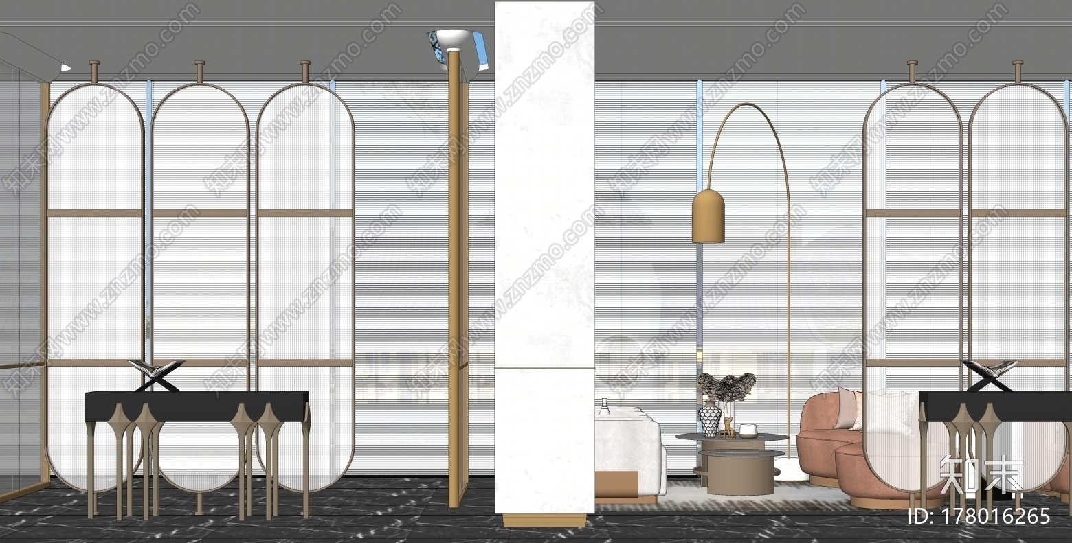 现代售楼处SU模型下载【ID:178016265】