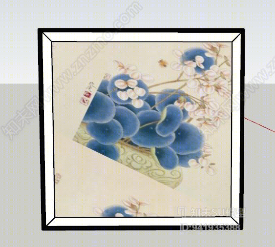 中式壁画SU模型下载【ID:941935388】
