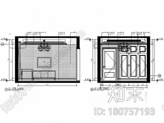 [江苏]某国际售楼处四居室样板房装修图（含效果）cad施工图下载【ID:180757193】