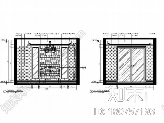 [江苏]某国际售楼处四居室样板房装修图（含效果）cad施工图下载【ID:180757193】