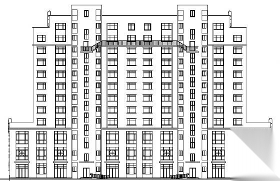 某十三层商住楼建筑方案图cad施工图下载【ID:149852162】