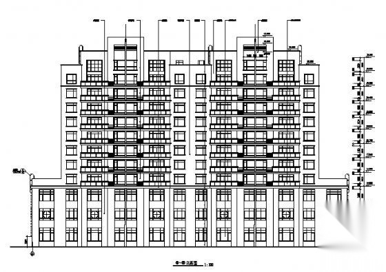 某十三层商住楼建筑方案图cad施工图下载【ID:149852162】