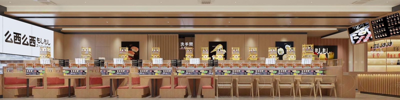 日式料理餐厅3D模型下载【ID:1124158621】