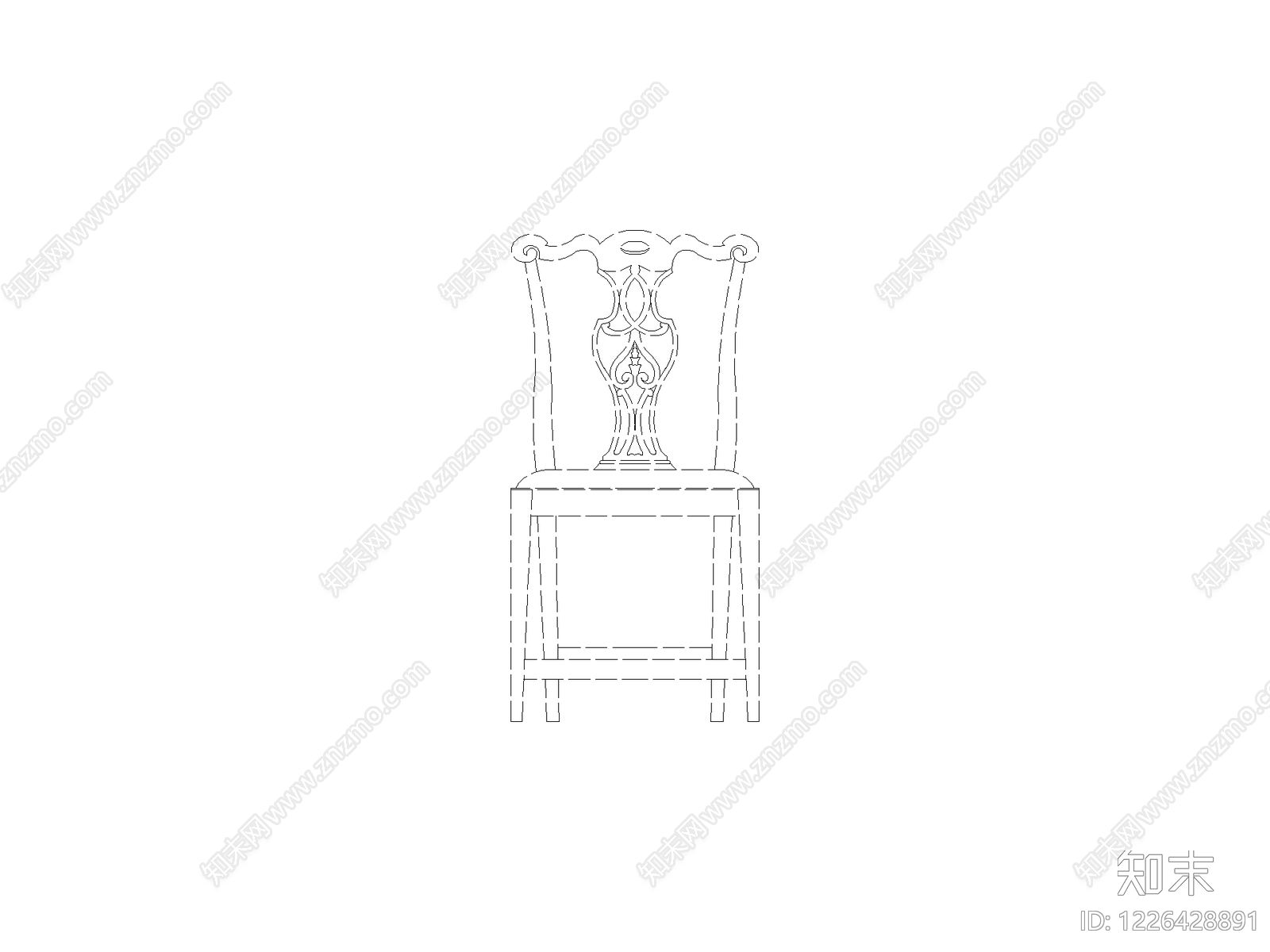 椅子cad施工图下载【ID:1226428891】