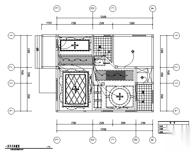 简约欧式风格两层别墅设计施工图（附效果图）cad施工图下载【ID:160495104】