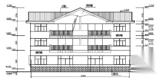 某三层双拼别墅建筑施工图cad施工图下载【ID:149894106】