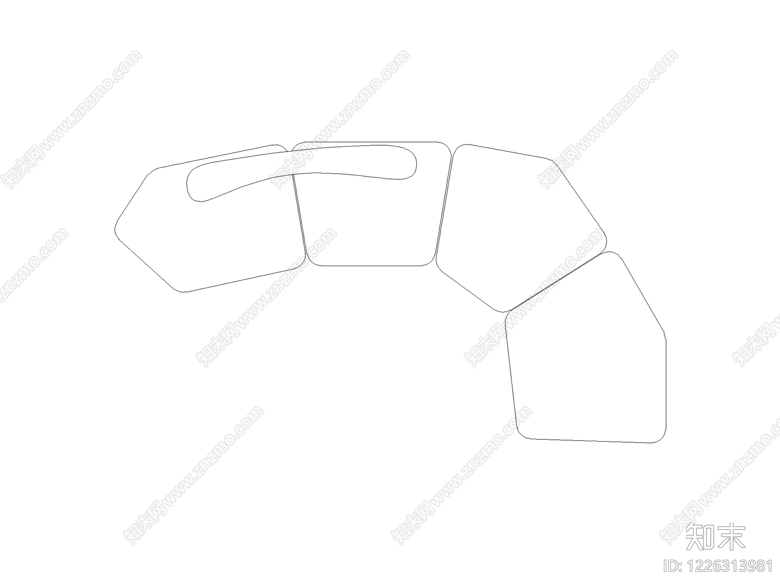 沙发cad施工图下载【ID:1226313981】